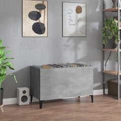 vidaXL LP-levyjen säilytyskaappi betoninharmaa 74,5x38x48 cm puu hinta ja tiedot | Kaapit | hobbyhall.fi