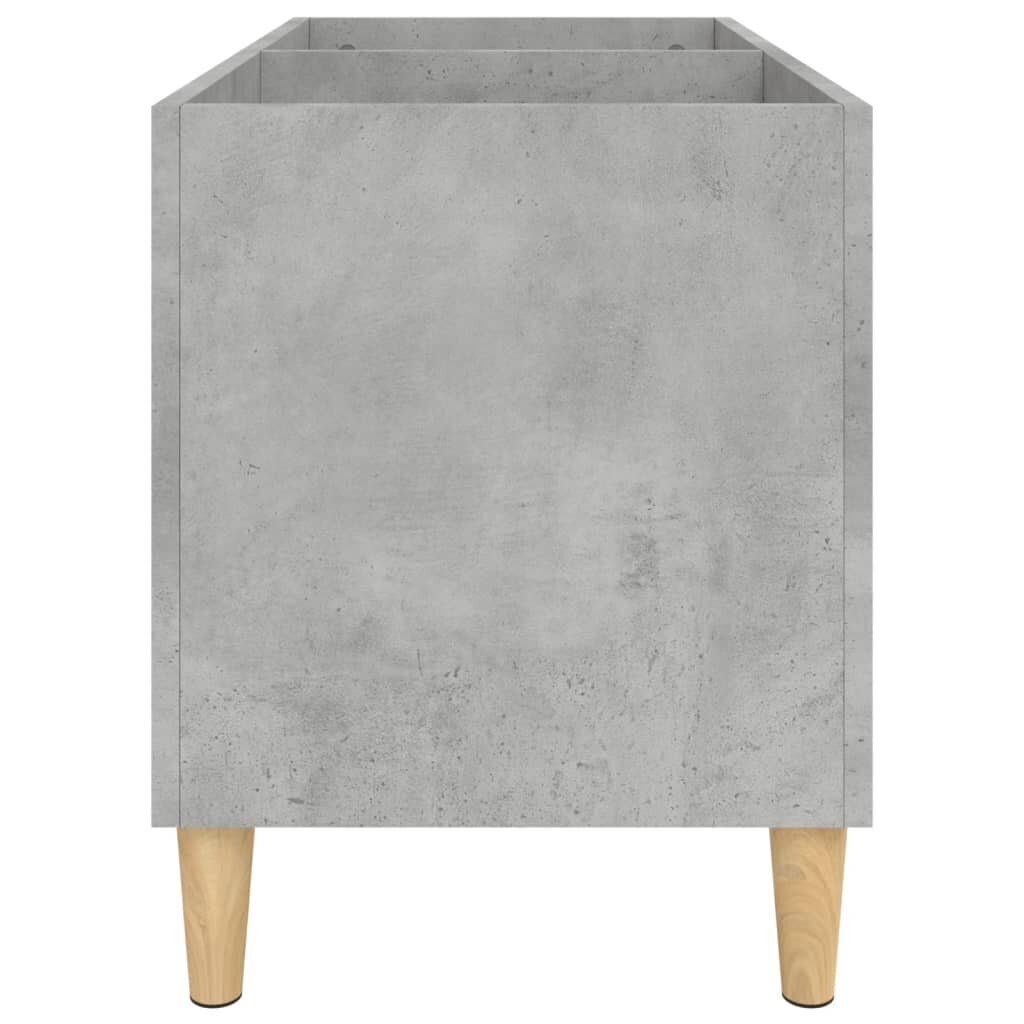 vidaXL LP-levyjen säilytyskaappi betoninharmaa 74,5x38x48 cm puu hinta ja tiedot | Kaapit | hobbyhall.fi