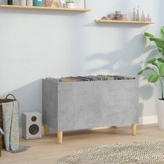 vidaXL LP-levyjen säilytyskaappi betoninharmaa 74,5x38x48 cm puu hinta ja tiedot | Kaapit | hobbyhall.fi