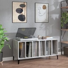 vidaXL LP-levyjen säilytyskaappi betoninharmaa 100x38x48 cm puu hinta ja tiedot | Kaapit | hobbyhall.fi