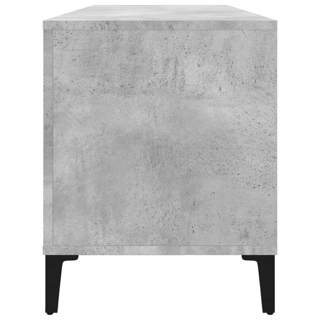 vidaXL LP-levyjen säilytyskaappi betoninharmaa 100x38x48 cm puu hinta ja tiedot | Kaapit | hobbyhall.fi