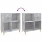 vidaXL LP-levyjen säilytyskaappi betoninharmaa 84,5x38x89 cm puu hinta ja tiedot | Kaapit | hobbyhall.fi