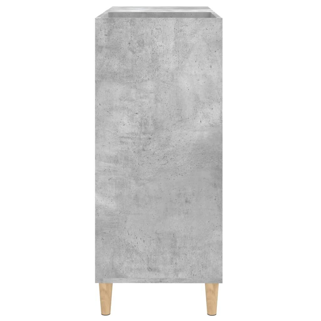 vidaXL LP-levyjen säilytyskaappi betoninharmaa 84,5x38x89 cm puu hinta ja tiedot | Kaapit | hobbyhall.fi