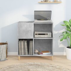 vidaXL LP-levyjen säilytyskaappi betoninharmaa 84,5x38x89 cm puu hinta ja tiedot | Kaapit | hobbyhall.fi