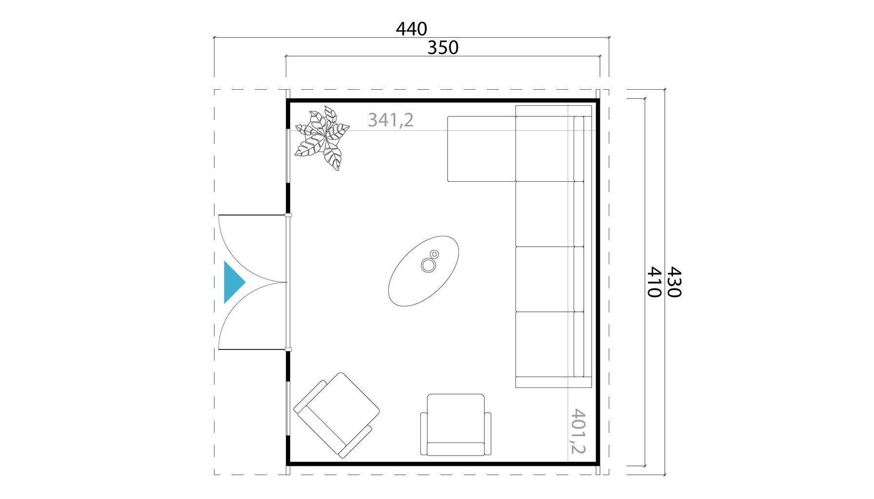 Vierasmaja Sicily1 13,7 m² hinta ja tiedot | Piharakennukset | hobbyhall.fi