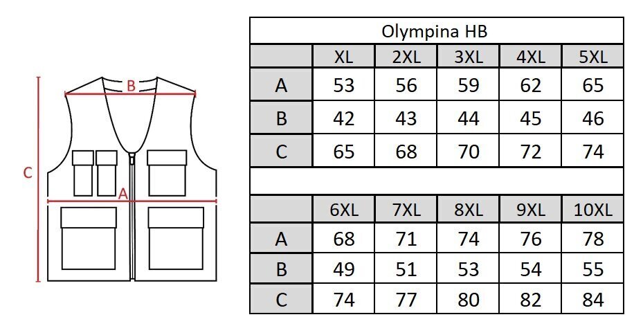 Miesten liivi Olympina HB17 hinta ja tiedot | Miesten liivit | hobbyhall.fi