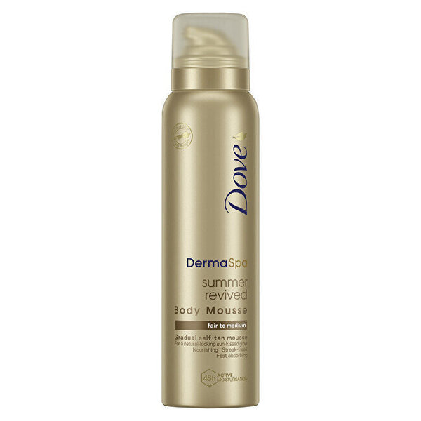 Itseruskettava vartalovaahto Dove Derma Spa Summer Revived Fair to Medium 150 ml