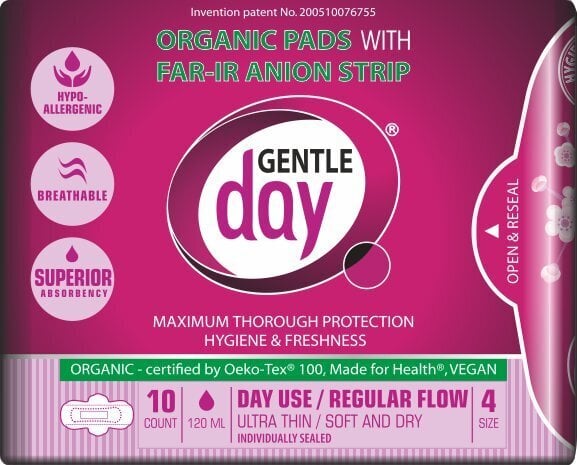 Pikkuhoususuoja Gentle Day 10 kpl, 240 mm hinta ja tiedot | Tamponit ja terveyssiteet | hobbyhall.fi