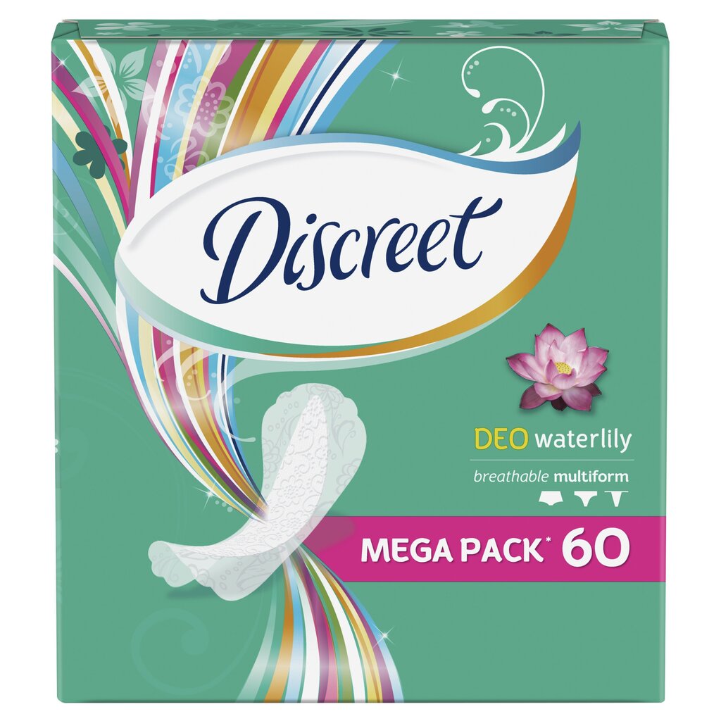 Terveyssiteet Discreet Water Lily 60 kpl hinta ja tiedot | Tamponit ja terveyssiteet | hobbyhall.fi