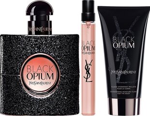 Kosmetiikkasetti Yves Saint Laurent Black Opium: parfum EDP, 50 ml + parfum EDP, 10 ml + vartalovoide, 50 ml hinta ja tiedot | Vartalovoiteet ja -emulsiot | hobbyhall.fi