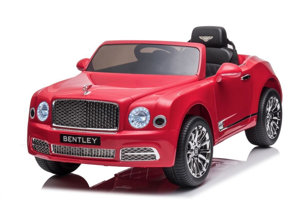 Yksittäinen sähköauto lapsille Bentley Mulsanne, punainen hinta ja tiedot | Lasten sähköautot | hobbyhall.fi