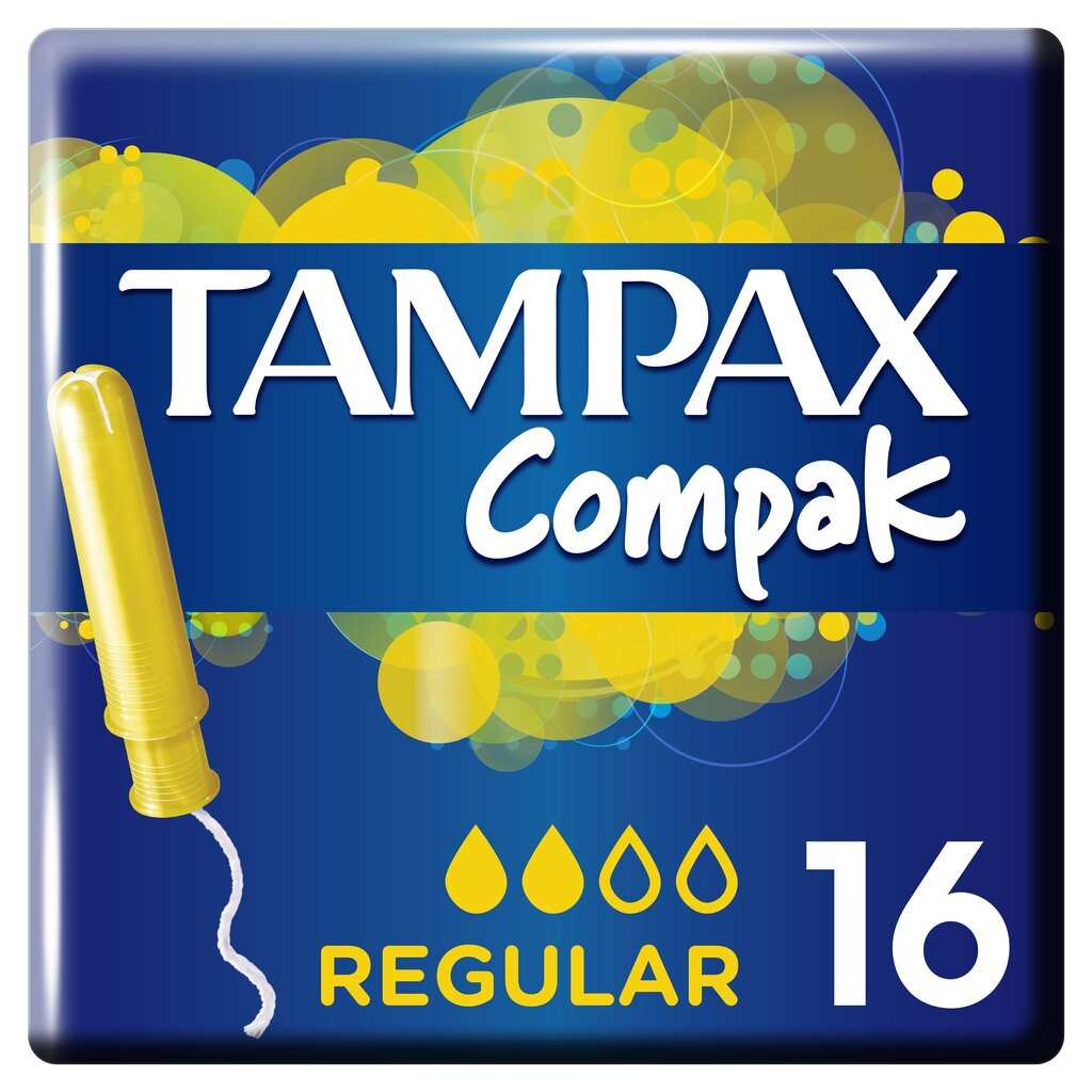 Tamponit TAMPAX Compak Regular, 16 kpl. hinta ja tiedot | Tamponit ja terveyssiteet | hobbyhall.fi