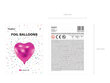 Folioilmapallot Heart 45 cm tumma, pinkki, 50 kpl. hinta ja tiedot | Ilmapallot | hobbyhall.fi