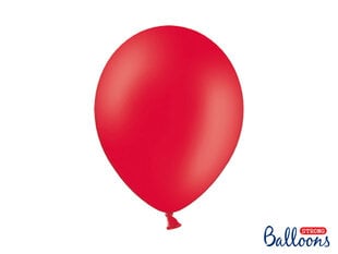 Vahvat ilmapallot 30 cm Pastelli Poppy, punainen, 100 kpl. hinta ja tiedot | Ilmapallot | hobbyhall.fi