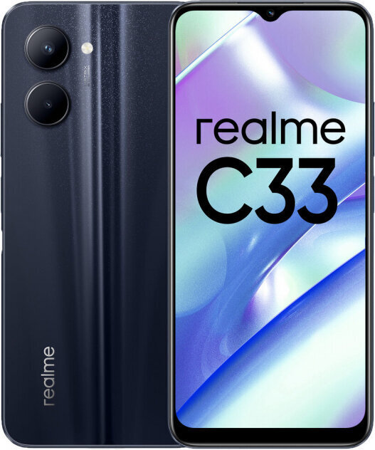 Realme C33 128GB musta hinta ja tiedot | Matkapuhelimet | hobbyhall.fi