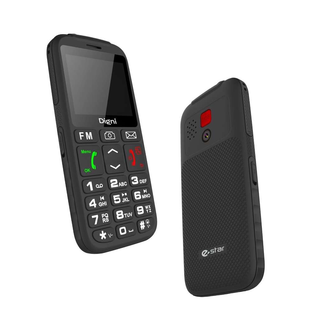 eSTAR Digni Talk Senior Phone Dual SIM Black hinta ja tiedot | Matkapuhelimet | hobbyhall.fi