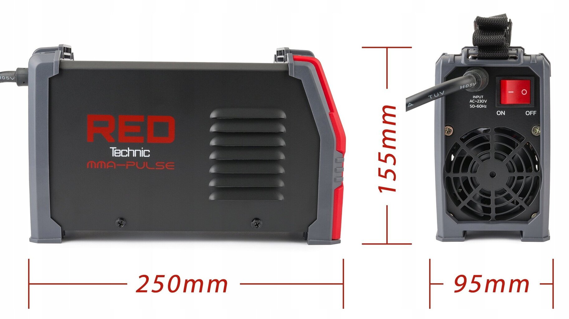 Hitsausinvertteri LCD 330A Red Technic hinta ja tiedot | Hitsauslaitteet | hobbyhall.fi