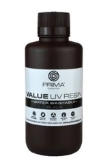 PrimaCreator Value vesipestävä hartsi 3D-tulostimelle 500ml, musta hinta ja tiedot | Tulostustarvikkeet | hobbyhall.fi