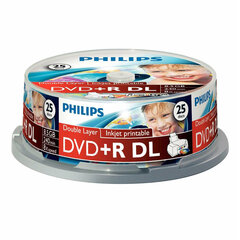 DVD+R Philips DR8I8B25F/00 (8,5 GB) hinta ja tiedot | Tulostustarvikkeet | hobbyhall.fi