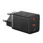 Laturi Baseus GaN5 40W, 2x USB C (Black) hinta ja tiedot | Puhelimen laturit | hobbyhall.fi