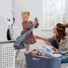 Rotho 55l vapaasti seisova pyykkikori, valkoinen hinta ja tiedot | Kylpyhuoneen sisustus | hobbyhall.fi