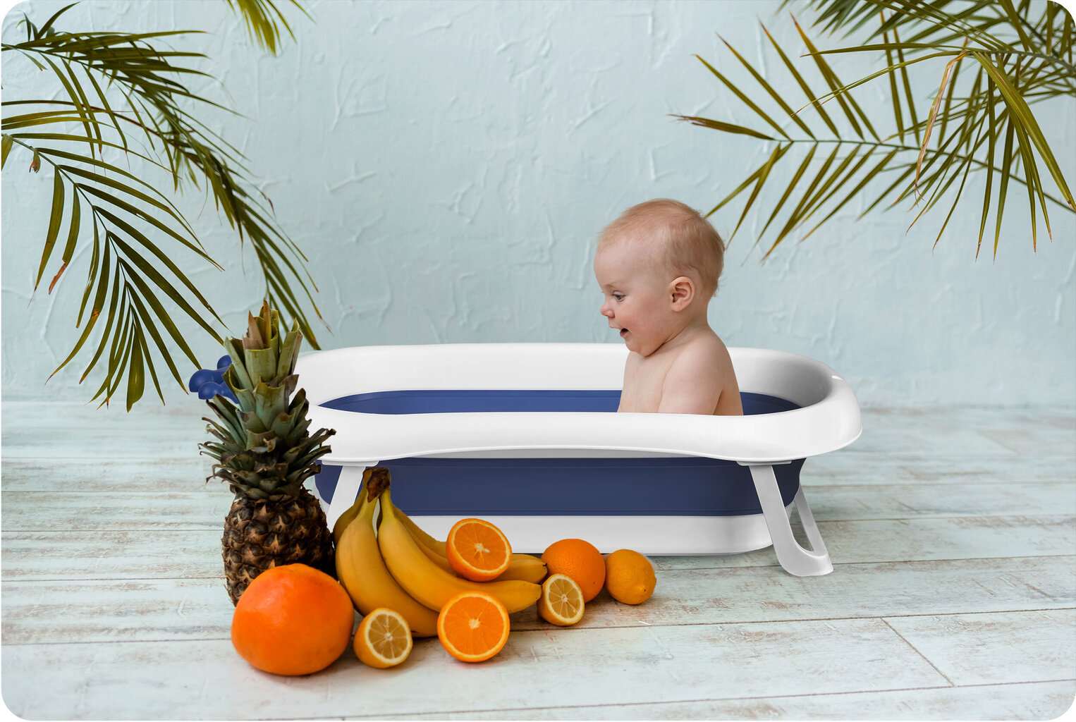 Taitettava vauvan kylpy tyynyllä 728001, sininen hinta ja tiedot | Kylpyvälineet | hobbyhall.fi