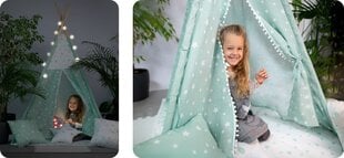 Lasten teltta valoilla, vihreä tähdillä hinta ja tiedot | Lasten leikkimökit ja -teltat | hobbyhall.fi
