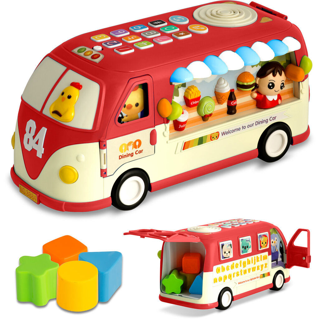 Lelu Bus Ricokids, RK-741, punainen hinta ja tiedot | Vauvan lelut | hobbyhall.fi