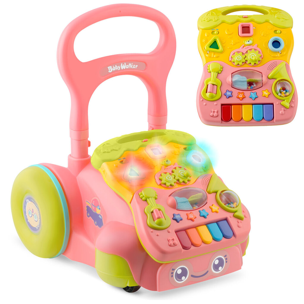 Taaperokärry musiikilla 2in1 Ricokids, RK-744, pinkki hinta ja tiedot | Vauvan lelut | hobbyhall.fi