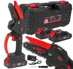 Miniakkusaha Red Technic 350W, 2 akkua ja laturia hinta ja tiedot | Moottorisahat | hobbyhall.fi