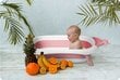 Kokoontaittuva vauvan kylpyamme lämpömittarilla 728200, pinkki hinta ja tiedot | Kylpyvälineet | hobbyhall.fi