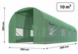 Puutarhakasvihuone Fluxar Home 10 m² 400 x 250 cm, vihreä hinta ja tiedot | Kasvihuoneet | hobbyhall.fi