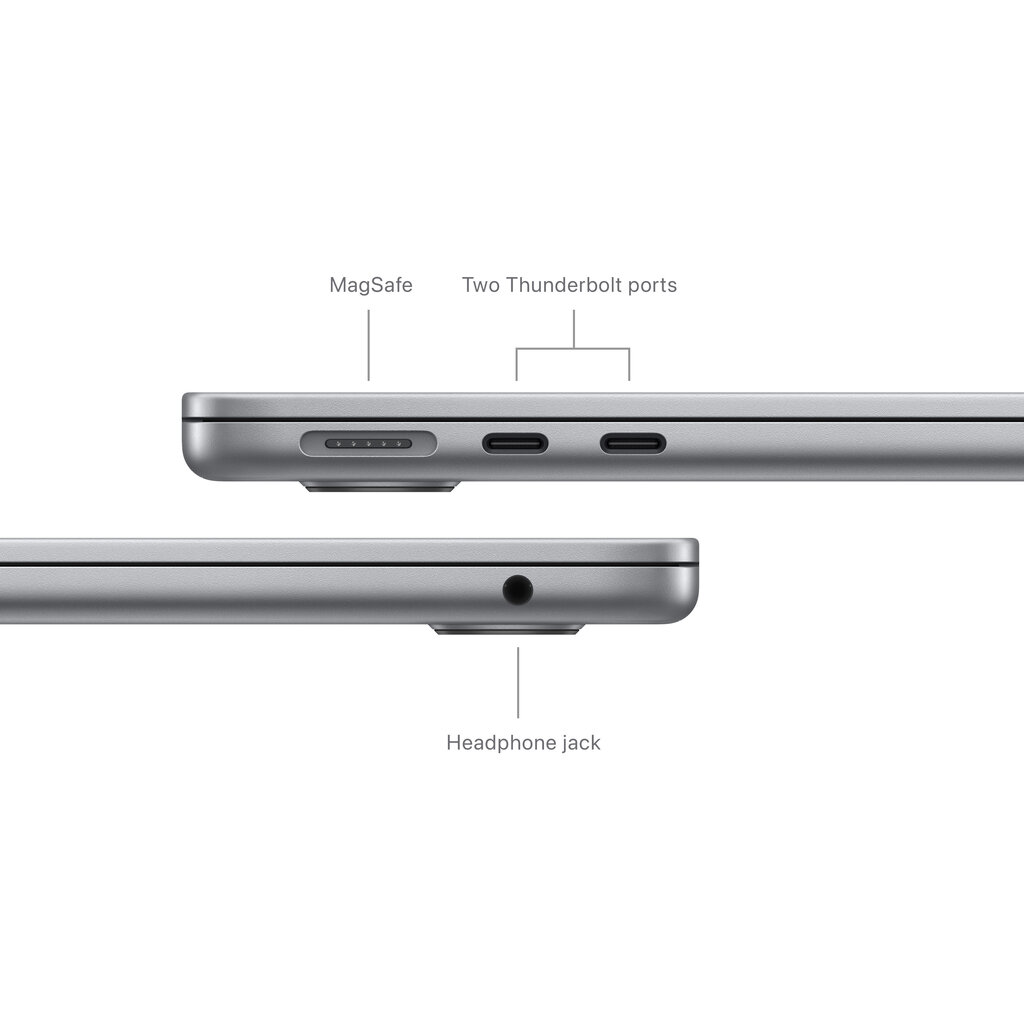 MacBook Air 13" Apple M3 chip with 8-core CPU and 8-core GPU, 8GB, 256GB SSD - Space Grey - MRXN3KS/A hinta ja tiedot | Kannettavat tietokoneet | hobbyhall.fi