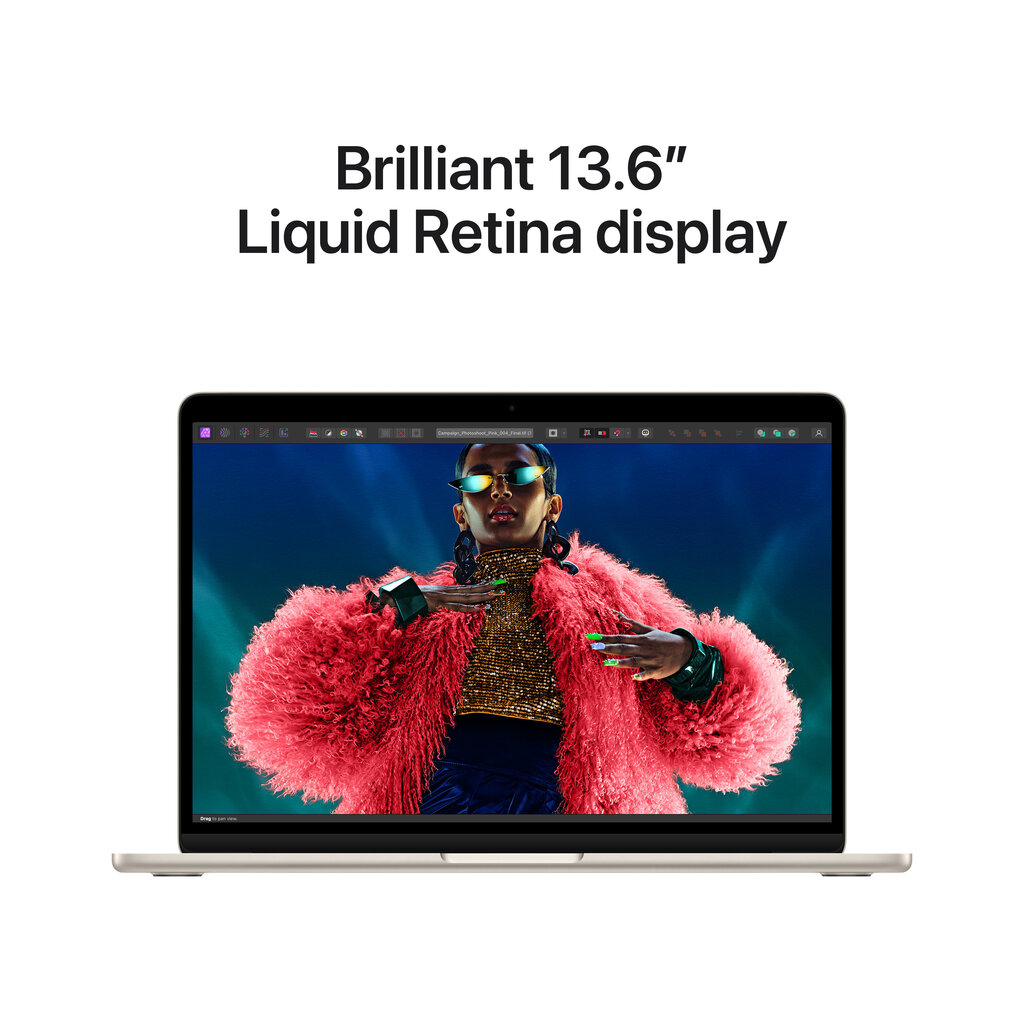 MacBook Air 13" Apple M3 chip with 8-core CPU and 8-core GPU, 8GB, 256GB SSD - Starlight - MRXT3ZE/A hinta ja tiedot | Kannettavat tietokoneet | hobbyhall.fi