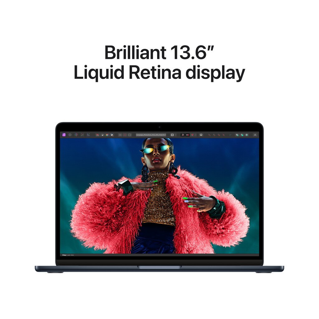 MacBook Air 13" Apple M3 chip with 8-core CPU and 10-core GPU, 8GB, 512GB SSD - Midnight - MRXW3KS/A hinta ja tiedot | Kannettavat tietokoneet | hobbyhall.fi