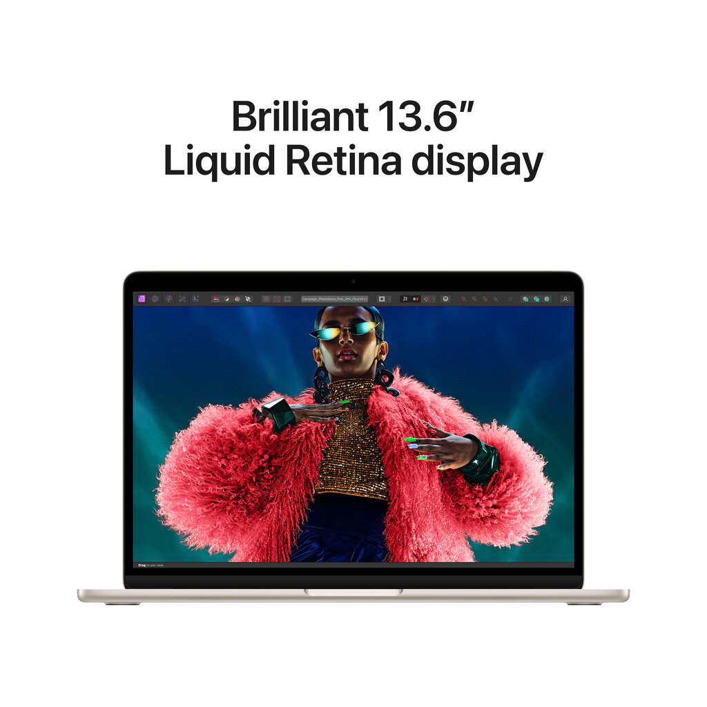 MacBook Air 13" Apple M3 chip with 8-core CPU and 10-core GPU, 16GB, 512GB SSD - Starlight - MXCU3RU/A hinta ja tiedot | Kannettavat tietokoneet | hobbyhall.fi