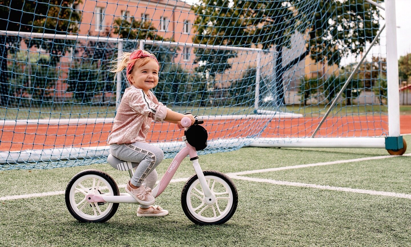 Lionelo Arie 12" potkupyörä, vaaleanpunainen hinta ja tiedot | Potkupyörät | hobbyhall.fi