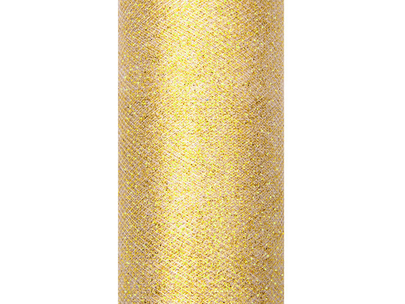 Tylli glitterillä, kullanvärinen, 0,15x9 m, 1 laatikko/90 kpl (1 kpl/9 m) hinta ja tiedot | Juhlakoristeet | hobbyhall.fi