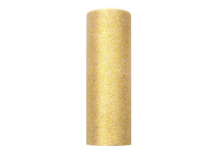 Tylli glitterillä, kullanvärinen, 0,15x9 m, 1 laatikko/90 kpl (1 kpl/9 m) hinta ja tiedot | Juhlakoristeet | hobbyhall.fi