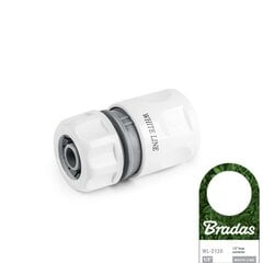 20 tuotteen paketti, Pikaliitin 1/2" STANDARD WHITE LINE Bradas hinta ja tiedot | Puutarhaletkut, kastelukannut ja muut kastelutarvikkeet | hobbyhall.fi