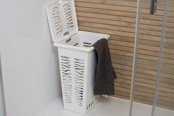 BranQ 42l vapaasti seisova pyykkikori, valkoinen hinta ja tiedot | Kylpyhuoneen sisustus | hobbyhall.fi