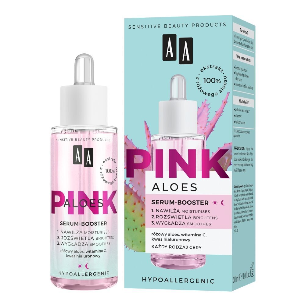 Kasvoseerumi AA Aloes Pink, 30 ml hinta ja tiedot | Kasvoöljyt ja seerumit | hobbyhall.fi