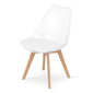 2 tuolin sarja Leobert Mark, valkoinen/ruskea hinta ja tiedot | Ruokapöydän tuolit | hobbyhall.fi