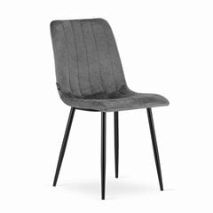 2 tuolin sarja Leobert Lava, harmaa/musta hinta ja tiedot | Ruokapöydän tuolit | hobbyhall.fi