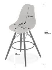 2 tuolin sarja Leobert Lamal, valkoinen/ruskea hinta ja tiedot | Ruokapöydän tuolit | hobbyhall.fi