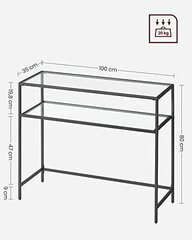 Konsolipöytä Leobert LGT025B01, musta hinta ja tiedot | Sivupöydät | hobbyhall.fi