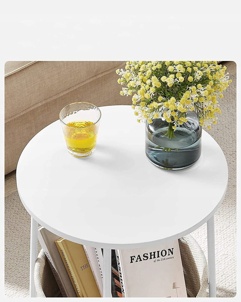 Sohvapöytä Leobert LET223W10, valkoinen/beige hinta ja tiedot | Sohvapöydät | hobbyhall.fi