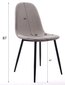 4 tuolin sarja Leobert Dart, harmaa/musta hinta ja tiedot | Ruokapöydän tuolit | hobbyhall.fi