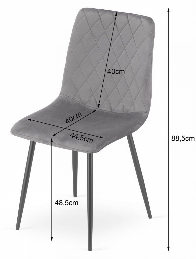 4 tuolin setti Leobert Turin, beige/musta hinta ja tiedot | Ruokapöydän tuolit | hobbyhall.fi