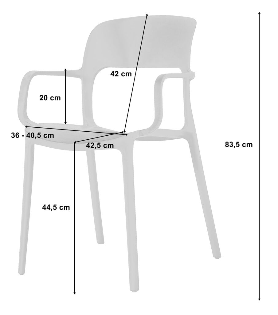 4 tuolin sarja Leobert Saha, musta hinta ja tiedot | Ruokapöydän tuolit | hobbyhall.fi